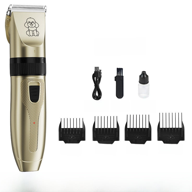 Quiet Ceramic Blade Pet Hair Clipper Kit with Guide Combs