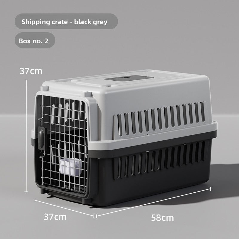 Plastic cat travel carrier with air vents and carry handle, photo 9