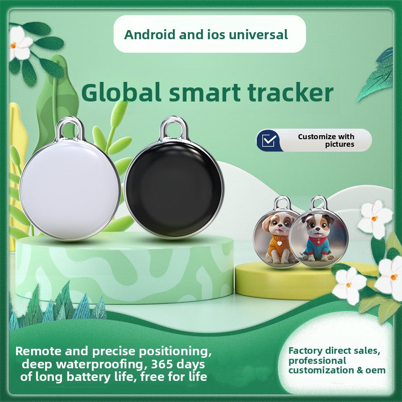 Lightweight Bluetooth pet tracker tag for dog and cat collars, view 1