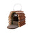 Wooden bird house with natural bark finish for gardens, view 5