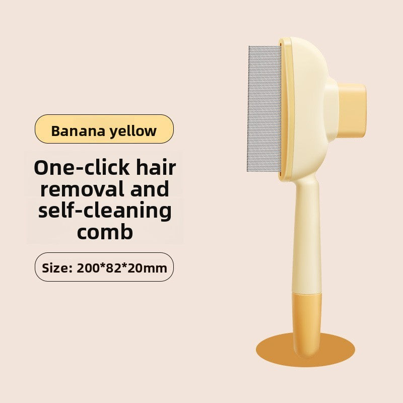Self-Cleaning Fine-Tooth Dematting Comb for Dogs and Cats
