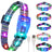 Striped light up dog collars in blue and black designs
