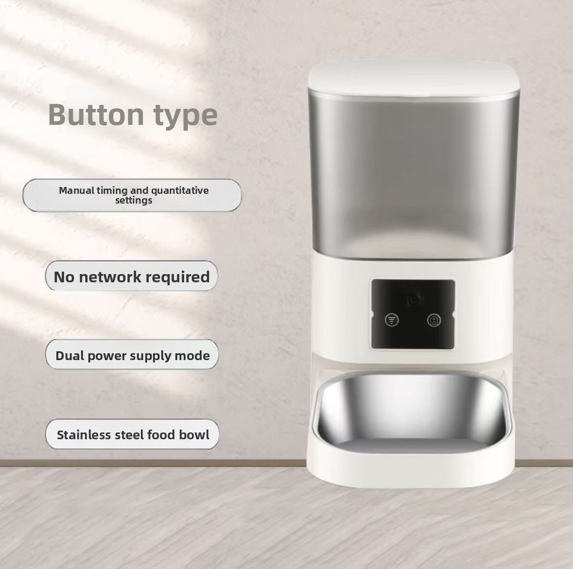 Smart Automatic Pet Feeder with 180 Degree Camera, App Control and Sealed Food Storage
