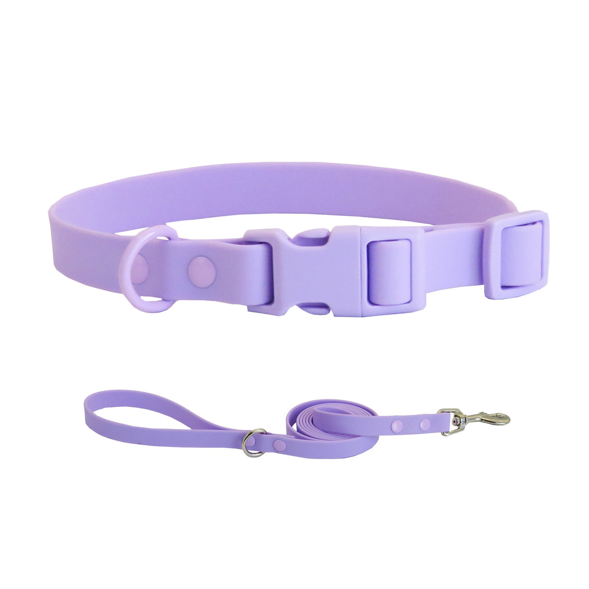 Waterproof wipe-clean PVC dog collar in 12 colour options