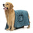 Microfibre pet bath towel with pocket gloves in Brown, material detail
