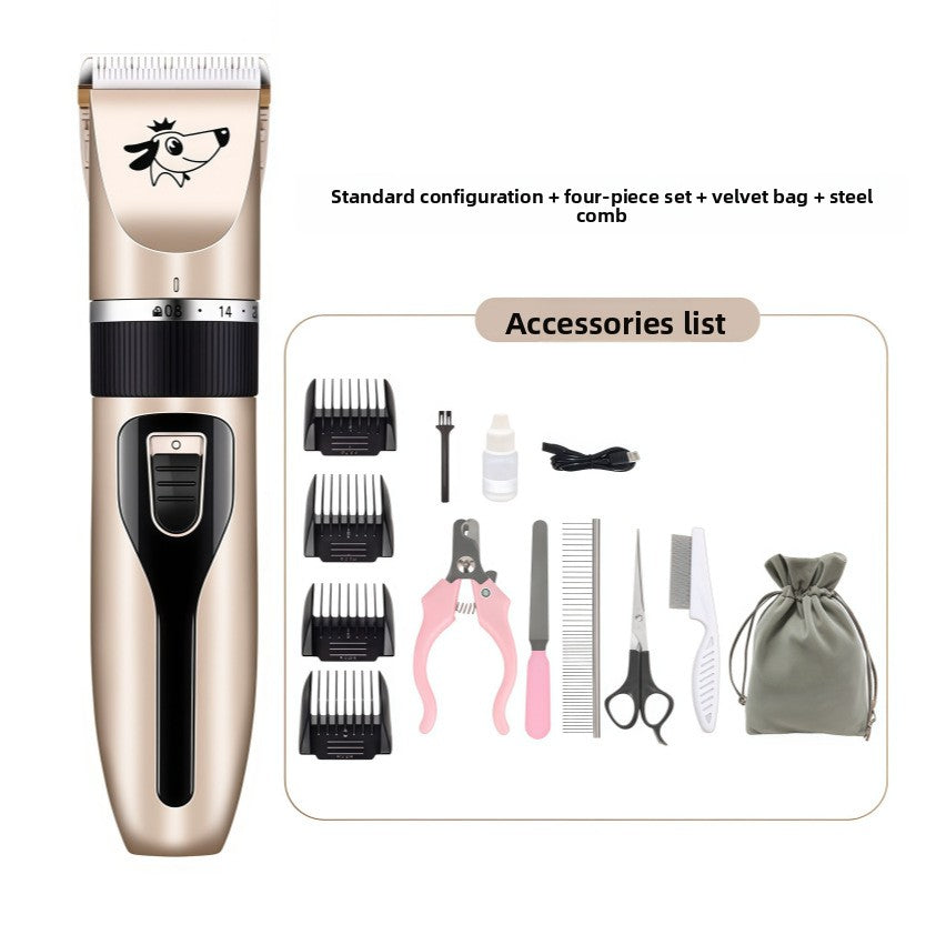 Cordless Dog Grooming Clipper Kit with Guide Combs and Bag