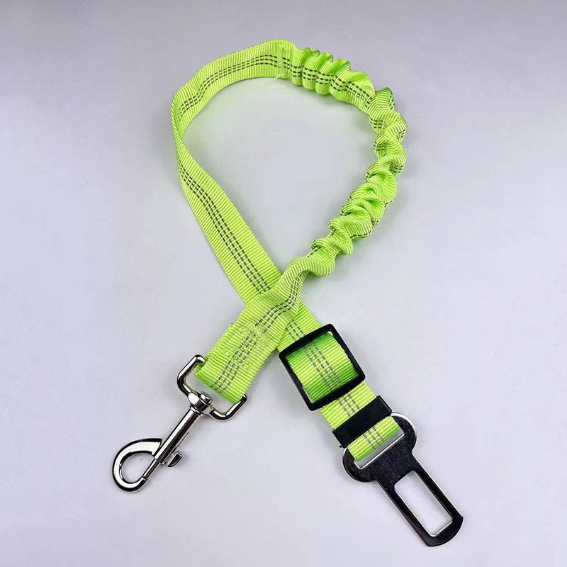Short elastic dog lead and car seat belt in 10 colour options