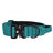 Tactical nylon dog collar with cobra buckle in Pink, close-up detail