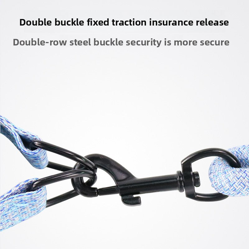 No pull dog harness and lead set in blue polyester