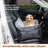 Dog car seat mat in grey fitted to a rear seat