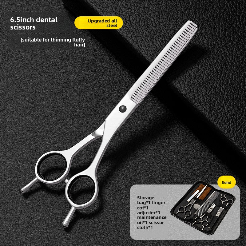 Stainless steel pet grooming scissors with comb and care kit