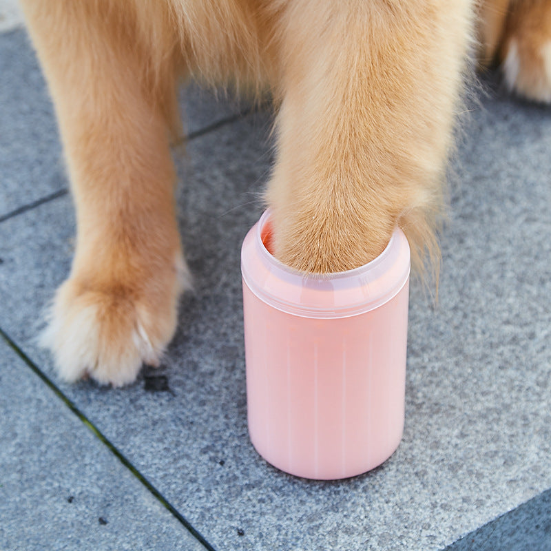 Pet Foot Bath Cup with Soft Silicone Bristles for Dogs and Cats