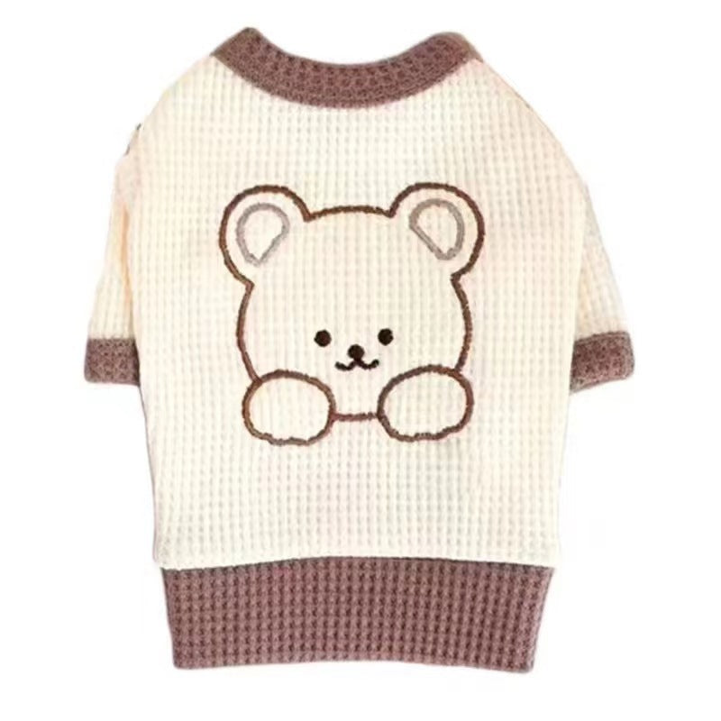 Bear embroidered check dog shirt and dress, available in 2 styles, image 14