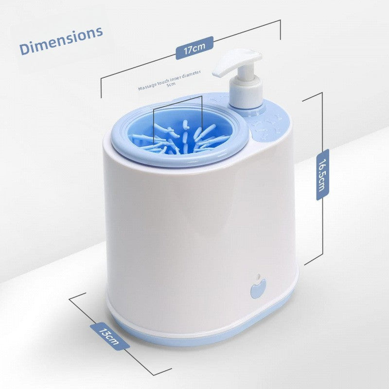 Automatic Dog Paw Cleaner with Foam Dispenser, Two-Speed Washer