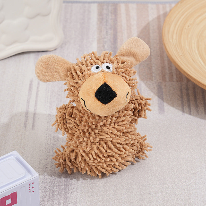 Cartoon mop dog plush toy with squeaker for dogs - photo 9