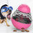Interactive Cat Food Dispensing Toy with Wobbling Robot or Tumbler Design and Slow Release