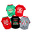 Christmas dog T-shirt in light polyester in White Scarf Snowman, showing size and shape