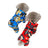 Small dog in a red camo four leg reflective coat