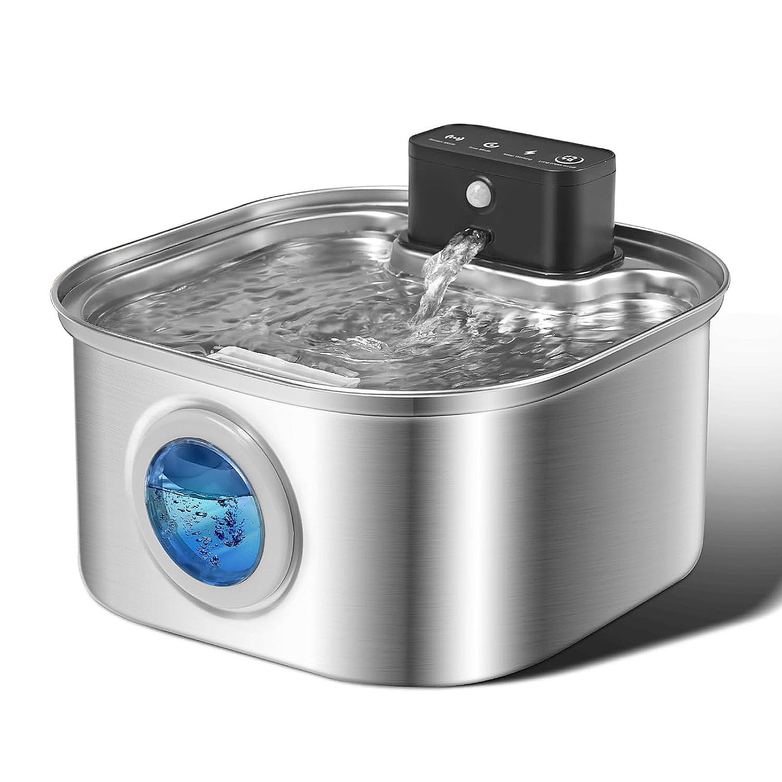 Automatic Sensor Pet Water Fountain with Stainless Steel Design and Type-C Charging