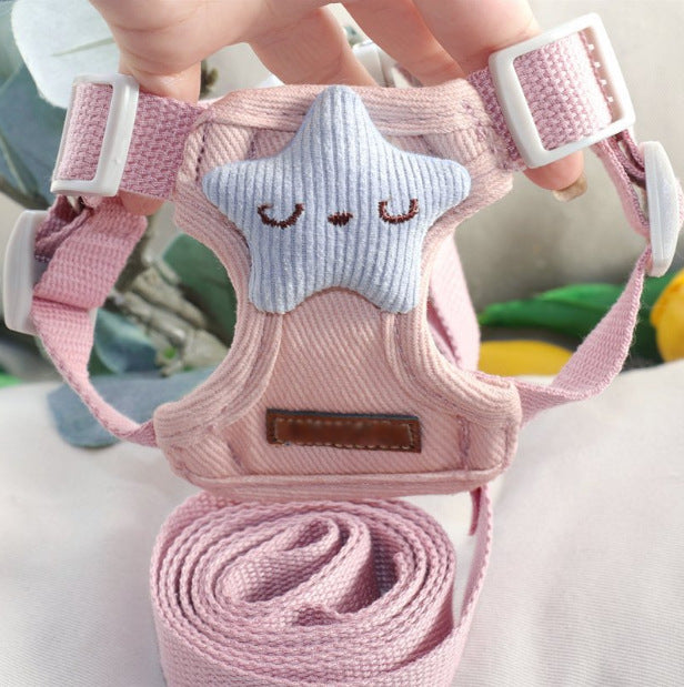 Soft cotton vest harness and lead, ideal for everyday use