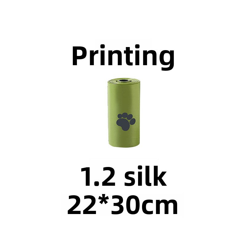 Scented paw print pet waste bag rolls, product overview photo