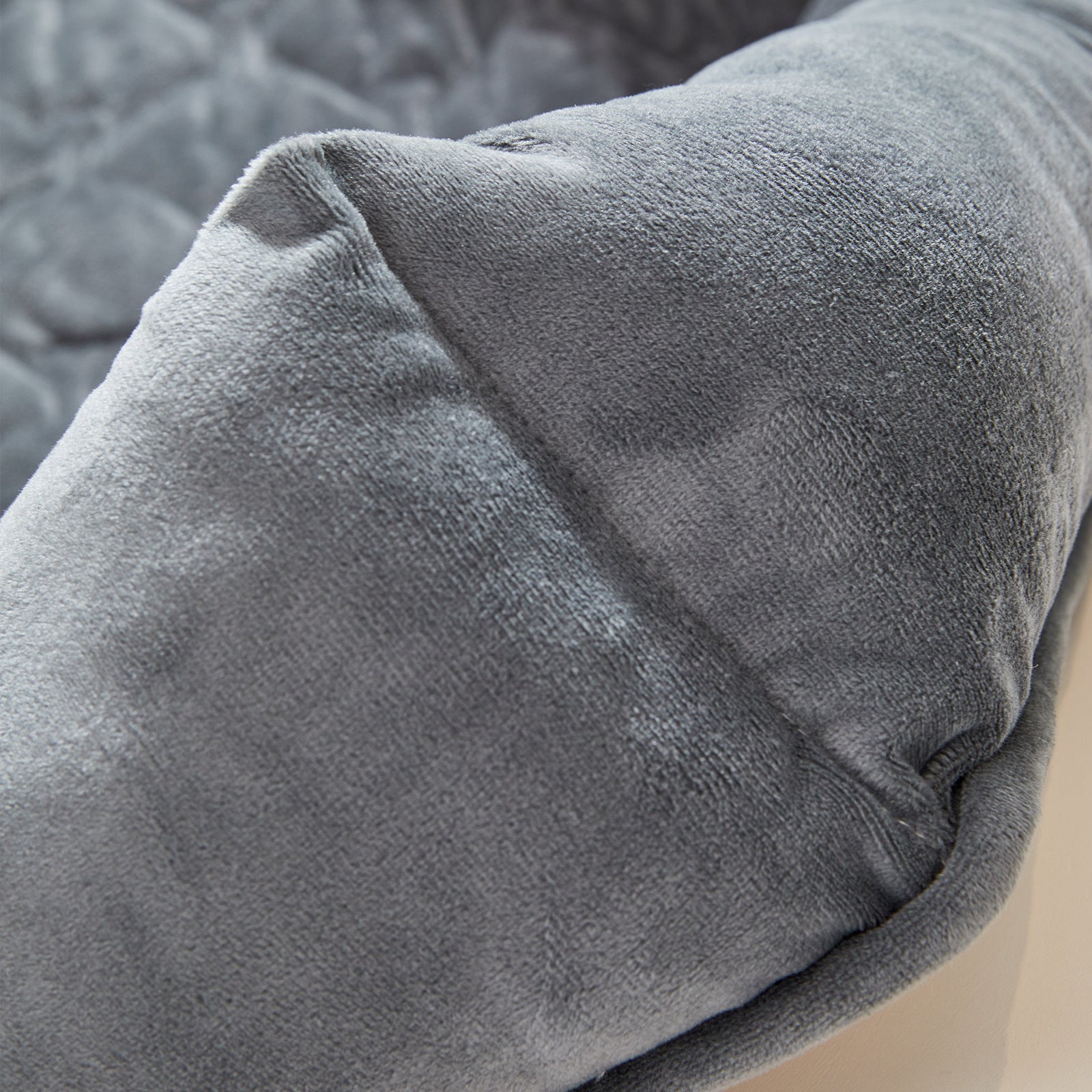 Large plush dog bed mat with pillow, sizes from 75 x 75cm