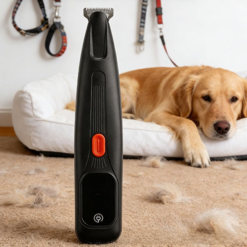 Quiet Cordless Pet Trimmer with Rounded Blade Tips for Cats and Dogs