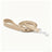 PU leather dog collar and lead in apricot with bag holder