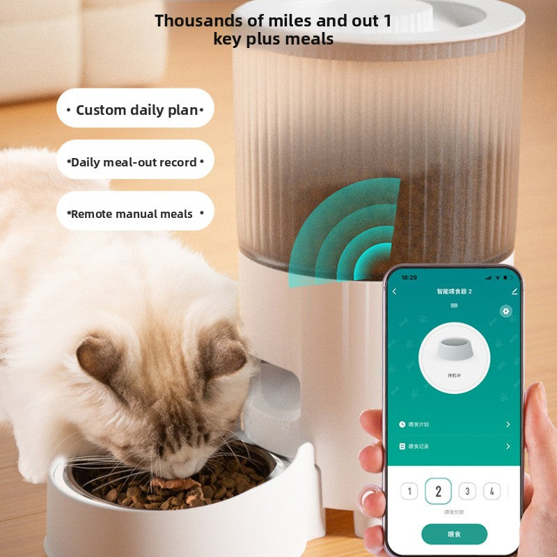 3L WiFi Automatic Pet Feeder with Smartphone App Control and Timed Portion Feeding