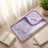 Soft flannel pet blanket with coffee brown footprint print, view 28