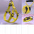 Padded nylon dog harness set with matching collar and lead in red