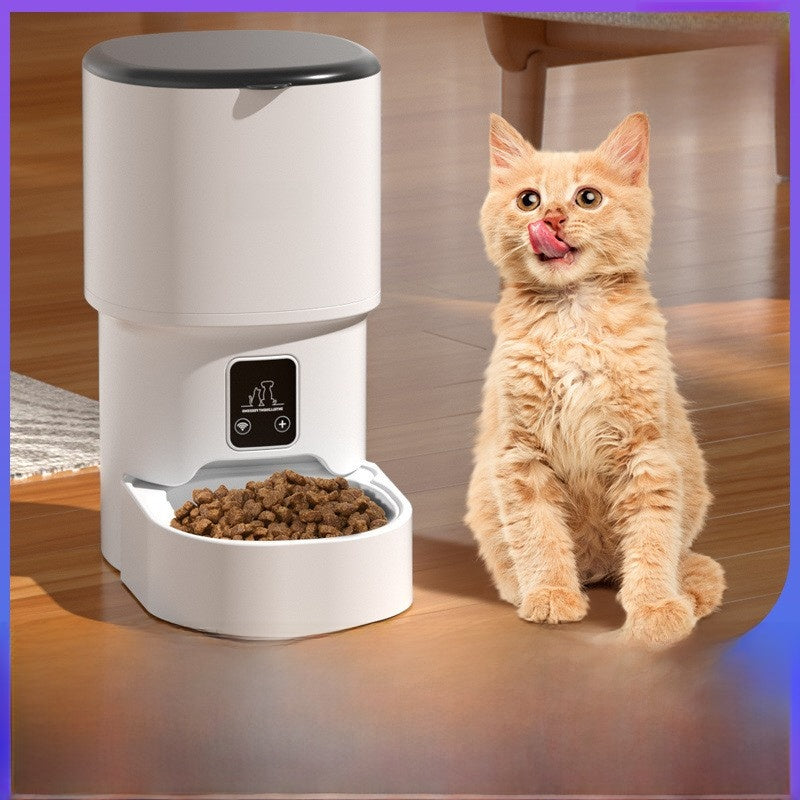 Smart Automatic Pet Feeder with Wi-Fi, Bluetooth, Voice and Video Control, 4L or 7L
