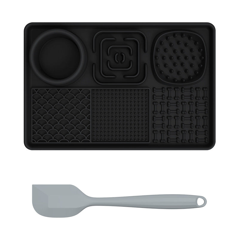 Dog Lick Mat Slow Feeder with Suction Cups and Scraper