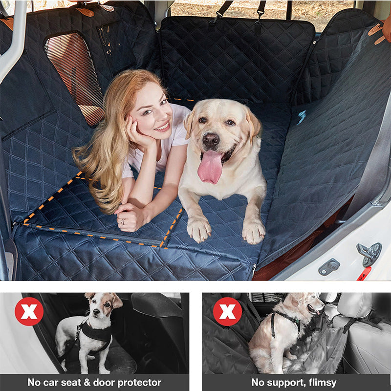 Waterproof Oxford dog car seat cover with zip sections, photo 11 of 12