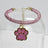 Sparkly silver chain necklace collar with paw charm for small dogs