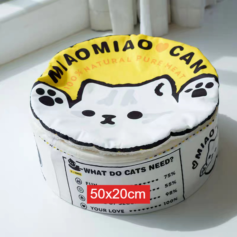 Novelty popcorn box shaped plush cat bed, product image 7