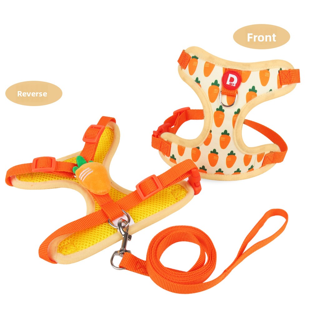 Fruit print dog harness in 3 colour options