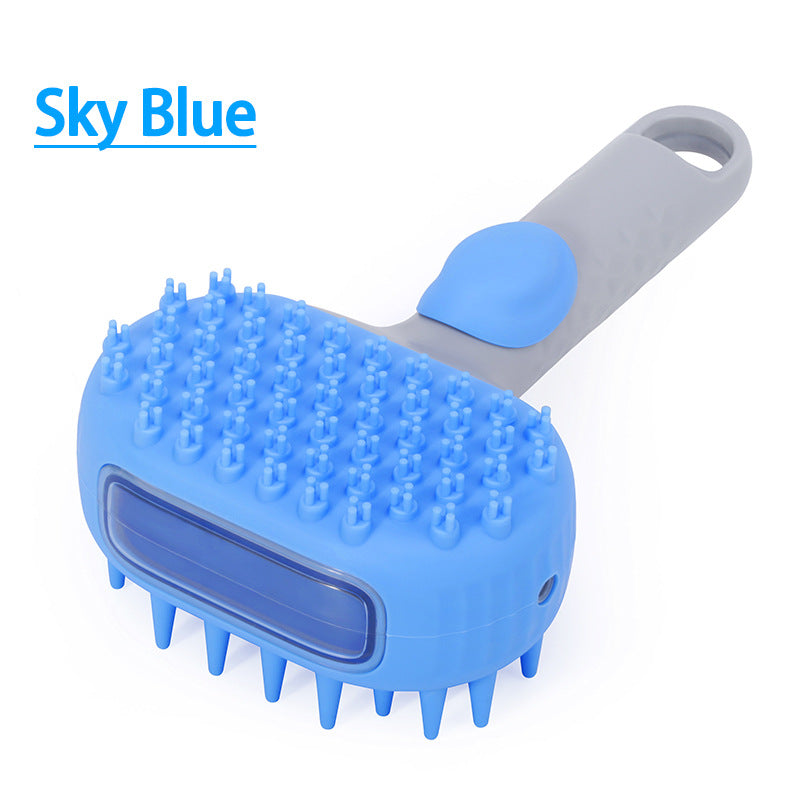 Silicone Pet Bath Brush with Shampoo Dispenser for Massage
