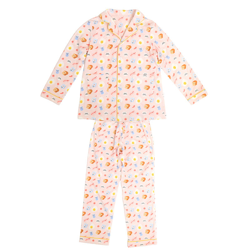Soft cotton two-leg dog coat for matching outfits in Pink, side view