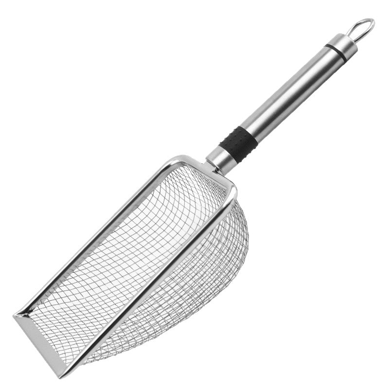 Stainless Steel Litter Scoop with Tube Handle for Cats and Small Pets