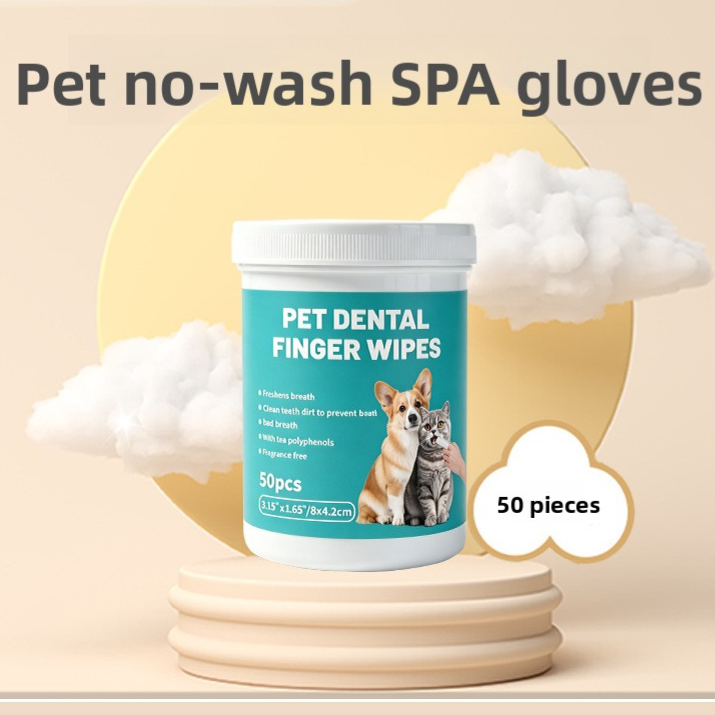 Pet Grooming Wipes and Disposable Gloves Kit for Cats and Dogs