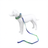 Gradient colour no pull dog harness with matching lead