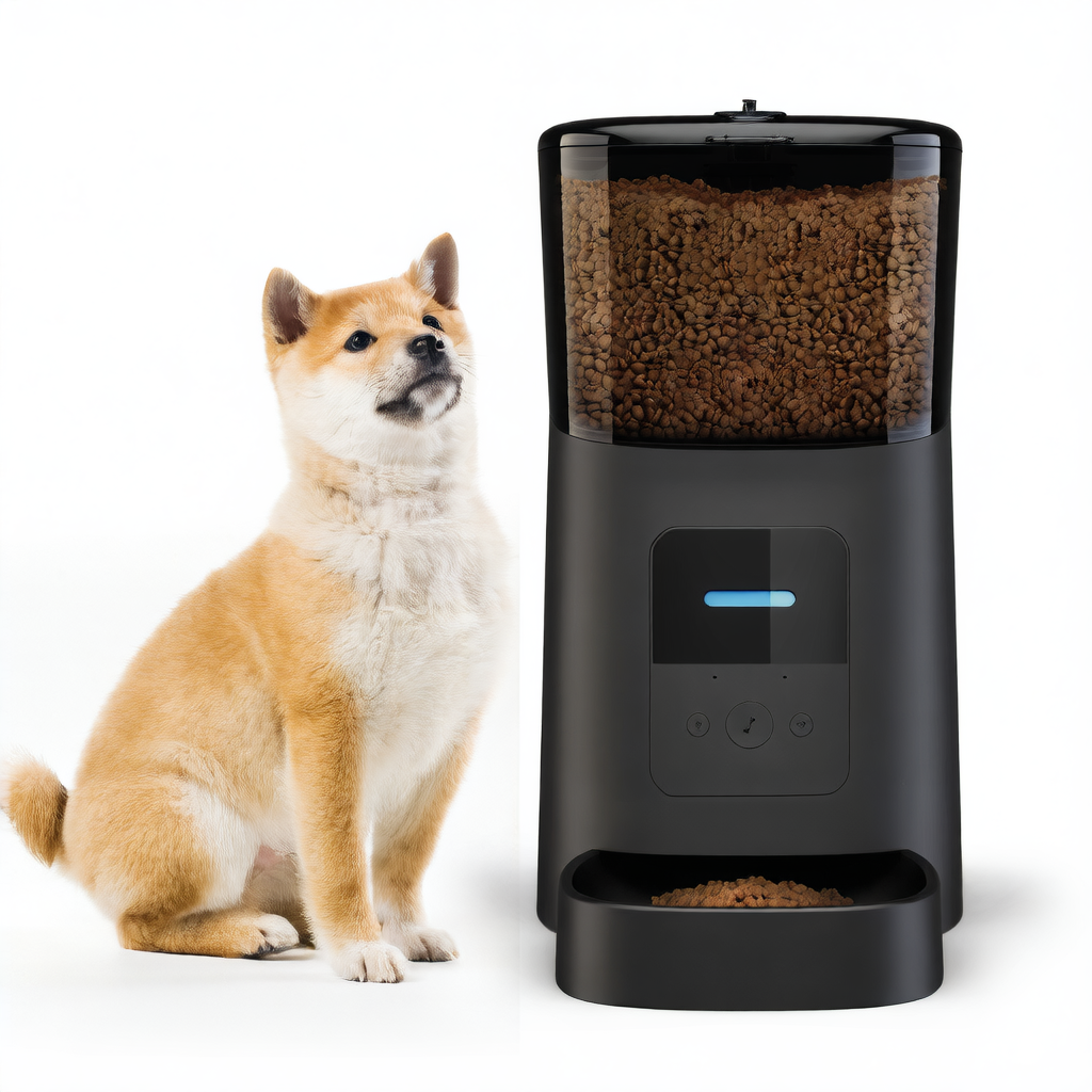 Smart Automatic Pet Feeder with App Remote Control, Scheduled Feeding and Anti-Jam