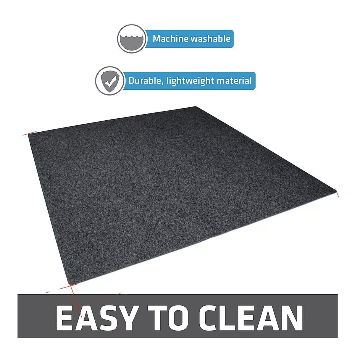 Cat lying on a black scratch-resistant pet mat