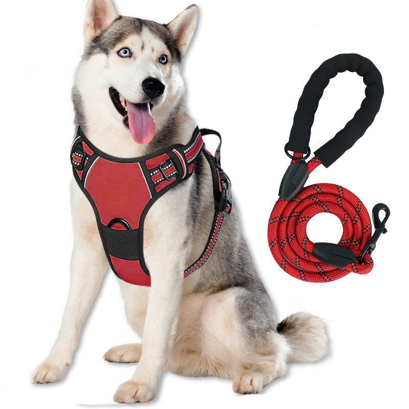 Reflective burst-resistant dog harness, main product photo from Pet Royale UK