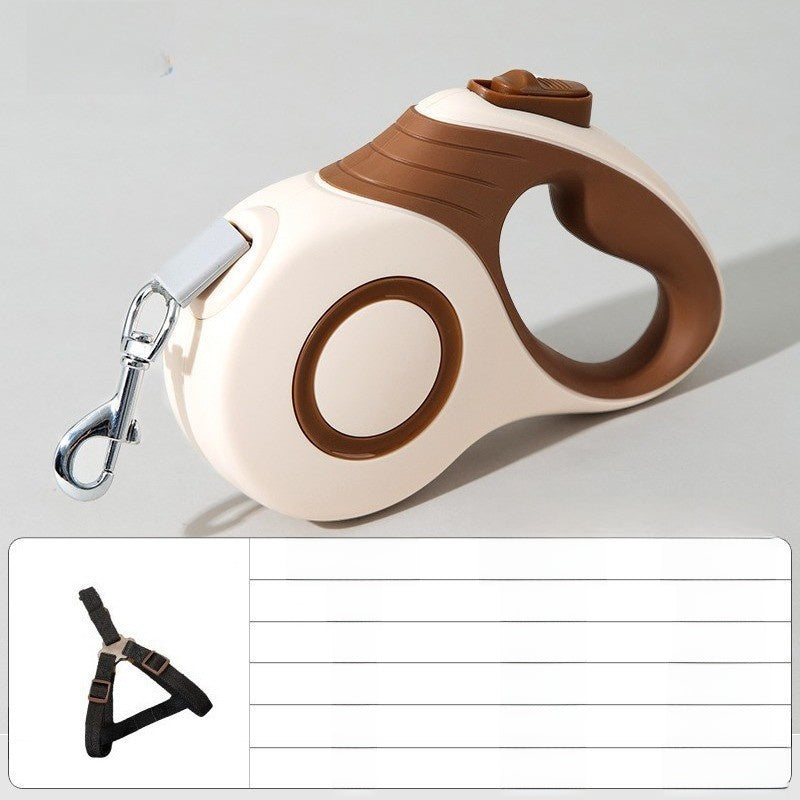 Glow in the dark retractable dog lead with one touch brake