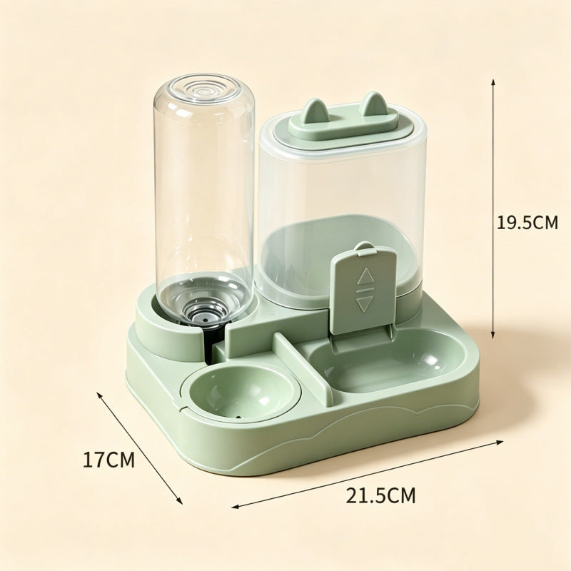 Cat ear gravity water dispenser for pets in green, product image 6