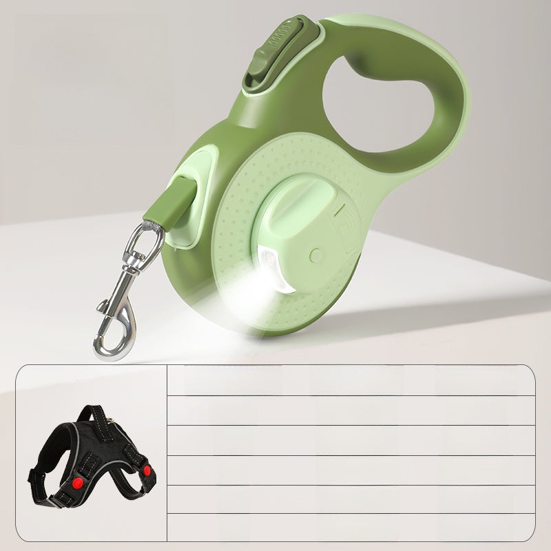 Retractable dog lead with one-touch brake and harness, product image 36