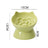 Ceramic High-Foot Cat Bowl with Slanted Rim, Slow-Feeding Feature and Ear Handles