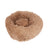 Round velvet cat bed mat for winter in Khaki, size 40cm